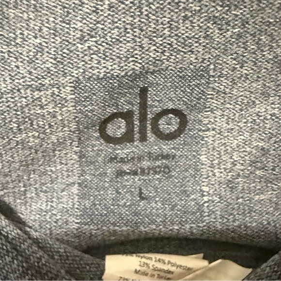 Alo Yoga High Waisted Moto Leggings Dark Storm Gray large - Picture 6 of 10